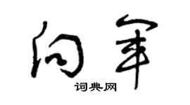 曾庆福向军草书个性签名怎么写