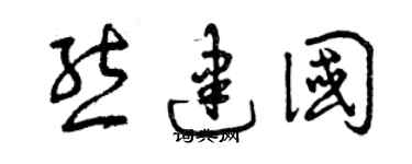 曾庆福熊建国草书个性签名怎么写