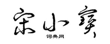 曾庆福宋小宝草书个性签名怎么写