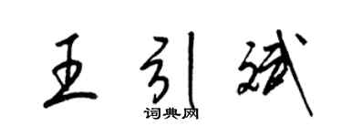 梁锦英王引斌草书个性签名怎么写