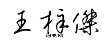 梁锦英王梓杰草书个性签名怎么写