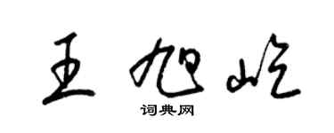 梁锦英王旭屹草书个性签名怎么写