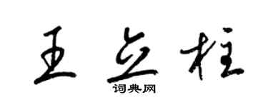 梁锦英王立柱草书个性签名怎么写