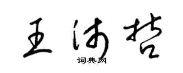 梁锦英王沛哲草书个性签名怎么写