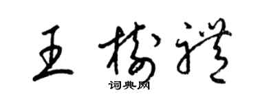 梁锦英王树礼草书个性签名怎么写