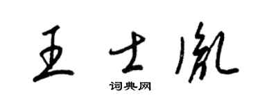 梁锦英王士胤草书个性签名怎么写