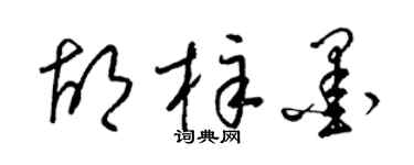 梁锦英胡梓墨草书个性签名怎么写