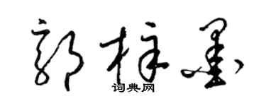 梁锦英郭梓墨草书个性签名怎么写