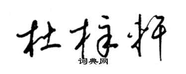 梁锦英杜梓轩草书个性签名怎么写