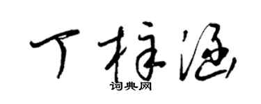 梁锦英丁梓涵草书个性签名怎么写