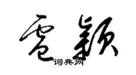 梁锦英卢颖草书个性签名怎么写