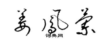 梁锦英姜凤兰草书个性签名怎么写