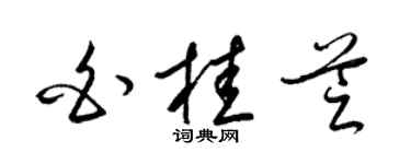 梁锦英白桂芝草书个性签名怎么写