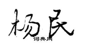 曾庆福杨民行书个性签名怎么写