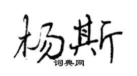 曾庆福杨斯行书个性签名怎么写