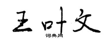 曾庆福王叶文行书个性签名怎么写