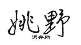 骆恒光姚野行书个性签名怎么写