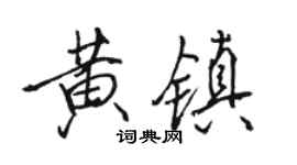 骆恒光黄镇行书个性签名怎么写