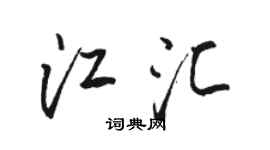 骆恒光江汇行书个性签名怎么写