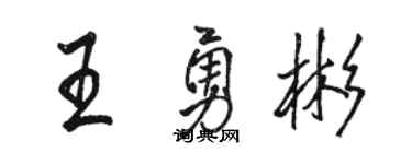 骆恒光王勇彬行书个性签名怎么写