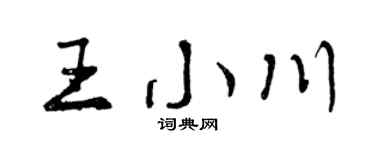 曾庆福王小川行书个性签名怎么写