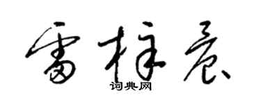 梁锦英雷梓晨草书个性签名怎么写