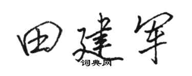 骆恒光田建军行书个性签名怎么写