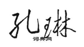 骆恒光孔琳行书个性签名怎么写