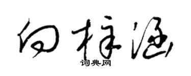 梁锦英向梓涵草书个性签名怎么写