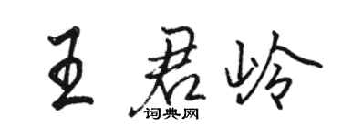 骆恒光王君岭行书个性签名怎么写