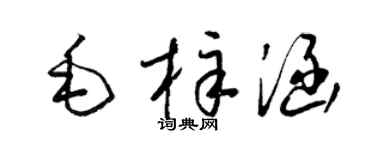 梁锦英毛梓涵草书个性签名怎么写