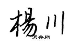 王正良杨川行书个性签名怎么写