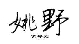 王正良姚野行书个性签名怎么写