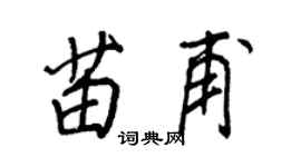 王正良苗甫行书个性签名怎么写