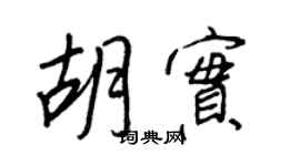 王正良胡实行书个性签名怎么写