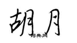 王正良胡月行书个性签名怎么写