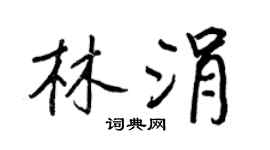 王正良林涓行书个性签名怎么写