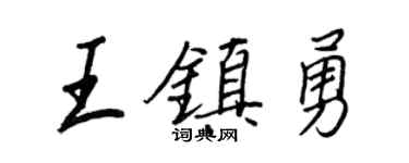 王正良王镇勇行书个性签名怎么写