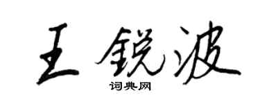 王正良王锐波行书个性签名怎么写