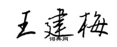 王正良王建梅行书个性签名怎么写