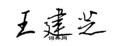 王正良王建芝行书个性签名怎么写