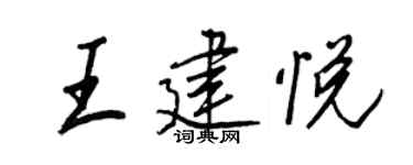 王正良王建悦行书个性签名怎么写