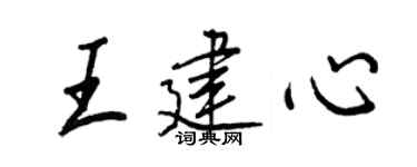 王正良王建心行书个性签名怎么写