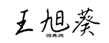 王正良王旭葵行书个性签名怎么写