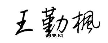 王正良王勤枫行书个性签名怎么写