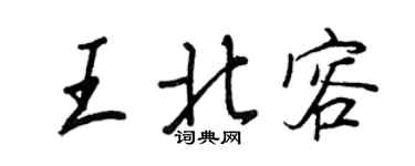 王正良王北容行书个性签名怎么写