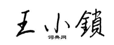 王正良王小锁行书个性签名怎么写