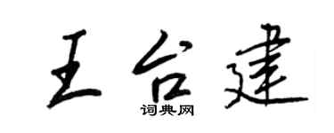 王正良王台建行书个性签名怎么写