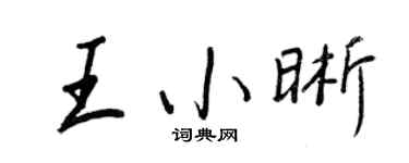 王正良王小晰行书个性签名怎么写