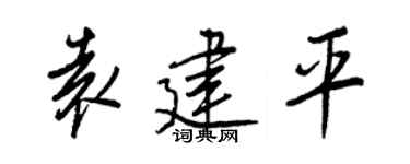 王正良袁建平行书个性签名怎么写